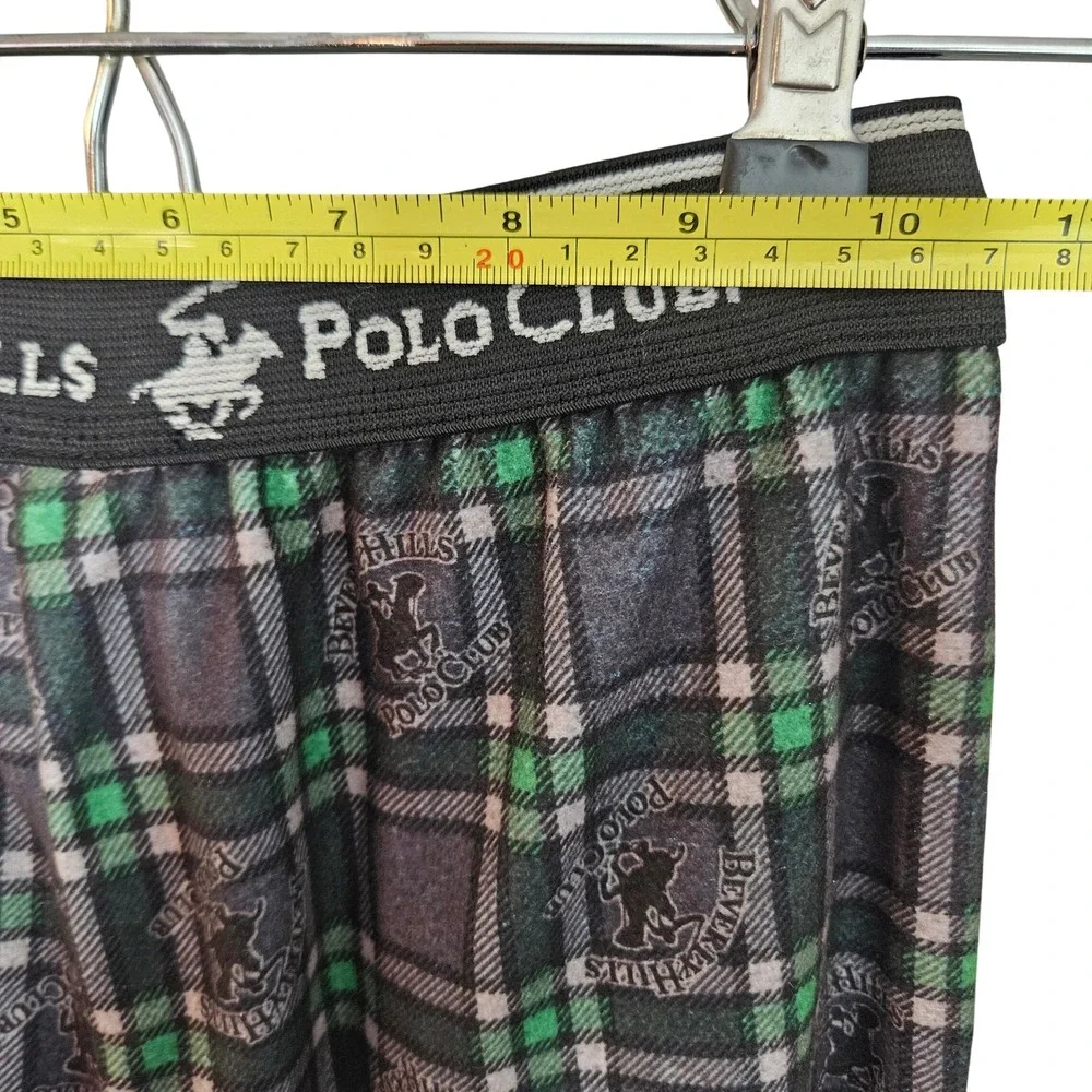 Beverly Hills Polo Club Kids Pajama Pants‎ Gray Green Plaid Size 12/14 B45201-06